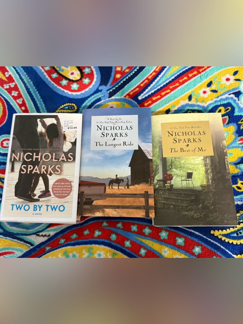 Nicholas Spark 3 Hardcover Books Love Stories